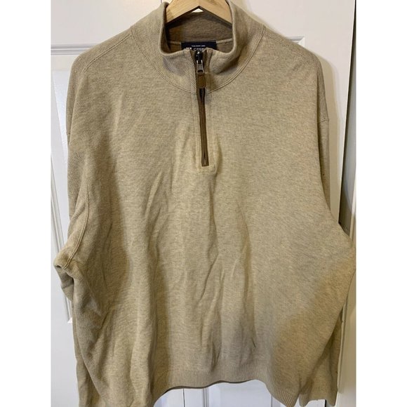 Daniel Cremieux Sweater Tan Men’s Sz XL 1/4 ZIP Soft - Picture 3 of 8